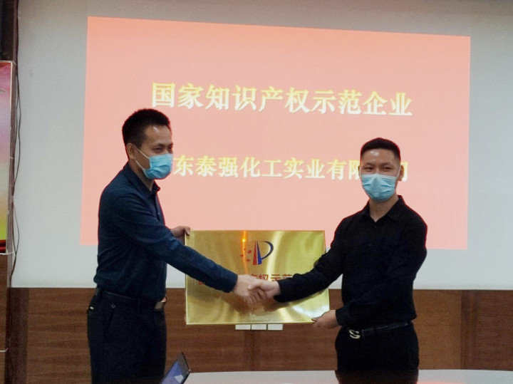 清遠(yuǎn)市實(shí)現(xiàn)歷史零的突破！泰強(qiáng)化工獲“國(guó)家知識(shí)產(chǎn)權(quán)示范企業(yè)”稱(chēng)號(hào)(圖3)